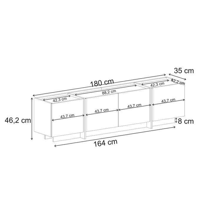 Nordure Soporte para TV Milano Walnut Nordure Soporte para TV Milano Walnut